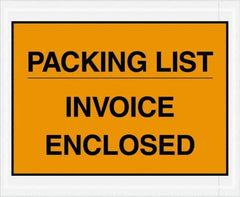 Value Collection - 1,000 Piece, 4-1/2" Long x 5-1/2" Wide, Packing List Envelope - Packing List/Invoice Enclosed, Orange - Caliber Tooling