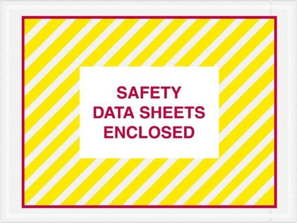 Value Collection - 1,000 Piece, 4-1/2" Long x 6" Wide, Packing List Envelope - Material Safety Data Sheets Enclosed, Printed & Clear - Caliber Tooling