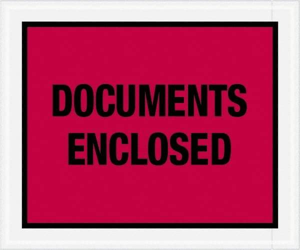 Value Collection - 500 Piece, 10" Long x 12" Wide, Packing List Envelope - Documents Enclosed, Red - Caliber Tooling