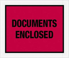 Value Collection - 500 Piece, 10" Long x 12" Wide, Packing List Envelope - Documents Enclosed, Red - Caliber Tooling