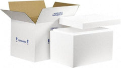 Made in USA - 12" Wide x 19" Long x 12-1/2" High Rectangle Insulated Box - 1 Wall, White - Caliber Tooling