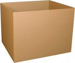 Made in USA - 48" Wide x 48" Long x 36" High Rectangle Heavy Duty Corrugated Box - 3 Walls, Kraft (Color), 280 Lb Capacity - Caliber Tooling