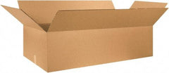 Made in USA - 24" Wide x 48" Long x 12" High Rectangle Heavy Duty Corrugated Box - 2 Walls, Kraft (Color), 100 Lb Capacity - Caliber Tooling