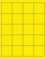 Tape Logic - 2" Long, Fluorescent Yellow Paper Laser Label - For Laser Printers - Caliber Tooling