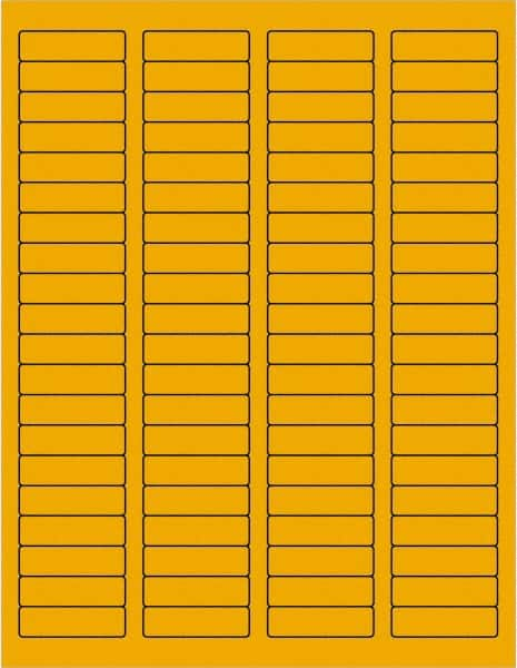 Tape Logic - 1-3/4" Long, Fluorescent Orange Paper Laser Label - For Laser Printers - Caliber Tooling