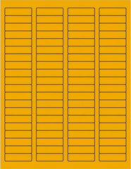 Tape Logic - 1-3/4" Long, Fluorescent Orange Paper Laser Label - For Laser Printers - Caliber Tooling