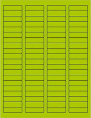 Tape Logic - 1-3/4" Long, Fluorescent Green Paper Laser Label - For Laser Printers - Caliber Tooling