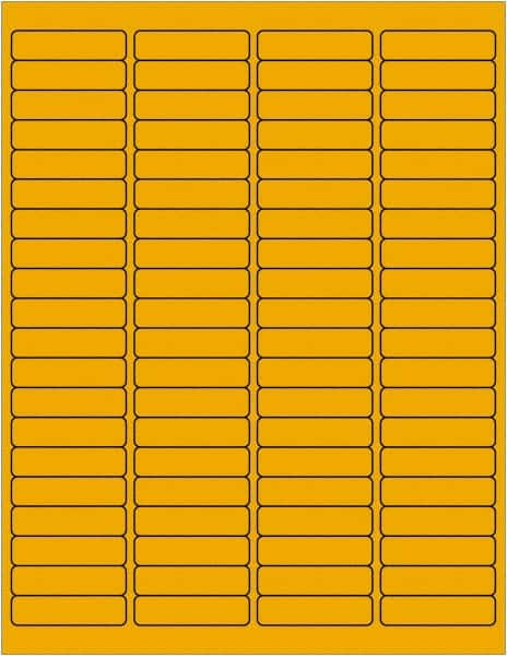 Tape Logic - 1-15/16" Long, Fluorescent Orange Paper Laser Label - For Laser Printers - Caliber Tooling