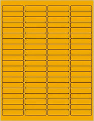 Tape Logic - 1-15/16" Long, Fluorescent Orange Paper Laser Label - For Laser Printers - Caliber Tooling