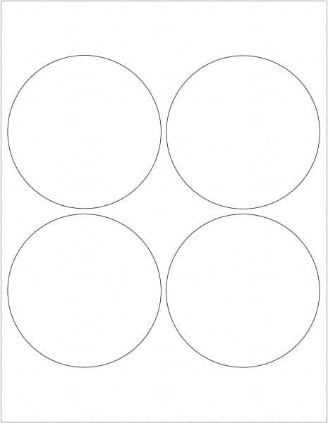 Tape Logic - 4" Long, White Paper Laser Label - For Laser Printers - Caliber Tooling