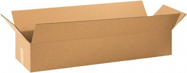 Made in USA - 10" Wide x 36" Long x 6" High Rectangle Corrugated Shipping Box - 1 Wall, Kraft (Color), 65 Lb Capacity - Caliber Tooling