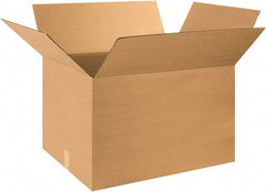 Made in USA - 20" Wide x 30" Long x 18" High Rectangle Corrugated Shipping Box - 1 Wall, Kraft (Color), 65 Lb Capacity - Caliber Tooling