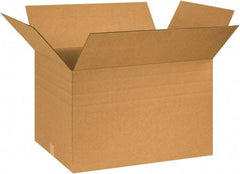 Made in USA - 18" Wide x 26" Long x 16" High Rectangle Multi-Depth Box - 1 Wall, Kraft (Color), 65 Lb Capacity - Caliber Tooling