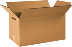 Made in USA - 12" Wide x 24" Long x 12" High Rectangle Heavy Duty Corrugated Box - 2 Walls, Kraft (Color), 100 Lb Capacity - Caliber Tooling