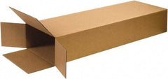 Made in USA - 6" Wide x 18" Long x 45" High Rectangle Corrugated Shipping Box - 1 Wall, Kraft (Color), 95 Lb Capacity - Caliber Tooling