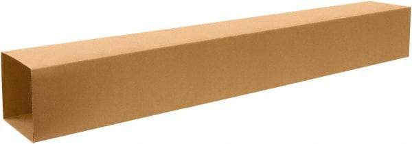 Made in USA - 12" Wide x 12" Long x 72" High Rectangle Telescoping Box - 1 Wall, Kraft (Color), 65 Lb Capacity - Caliber Tooling