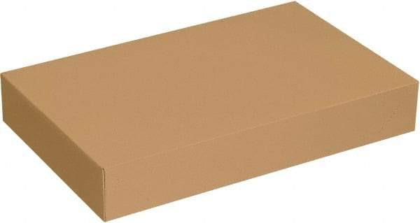 Made in USA - 14" Wide x 24" Long x 4" High Rectangle Chipboard Box - 1 Wall, Kraft (Color) - Caliber Tooling