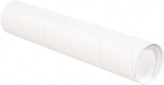 Made in USA - 4" Diam x 48" Long Round White Mailing Tubes - 1 Wall, White - Caliber Tooling