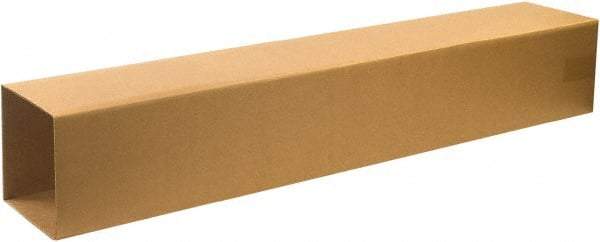 Made in USA - 8" Wide x 8" Long x 48" High Rectangle Telescoping Box - 2 Walls, Kraft (Color), 100 Lb Capacity - Caliber Tooling