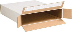 Made in USA - 3" Wide x 12-1/2" Long x 17-1/2" High Rectangle Corrugated Shipping Box - 1 Wall, White, 65 Lb Capacity - Caliber Tooling