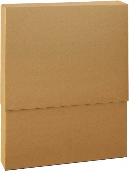 Made in USA - 8" Wide x 24" Long x 57" High Rectangle Telescoping Box - 2 Walls, Kraft (Color), 100 Lb Capacity - Caliber Tooling