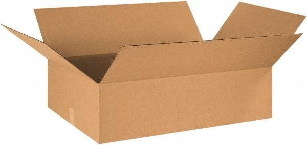 Made in USA - 18" Wide x 32" Long x 8" High Rectangle Corrugated Shipping Box - 1 Wall, Kraft (Color), 65 Lb Capacity - Caliber Tooling