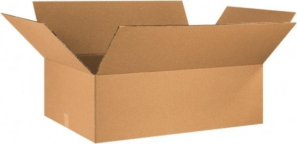 Made in USA - 18" Wide x 36" Long x 12" High Rectangle Heavy Duty Corrugated Box - 2 Walls, Kraft (Color), 100 Lb Capacity - Caliber Tooling