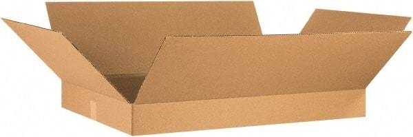 Made in USA - 24" Wide x 36" Long x 4" High Rectangle Corrugated Shipping Box - 1 Wall, Kraft (Color), 65 Lb Capacity - Caliber Tooling