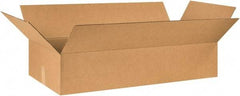 Made in USA - 24" Wide x 48" Long x 8" High Rectangle Corrugated Shipping Box - 1 Wall, Kraft (Color), 65 Lb Capacity - Caliber Tooling