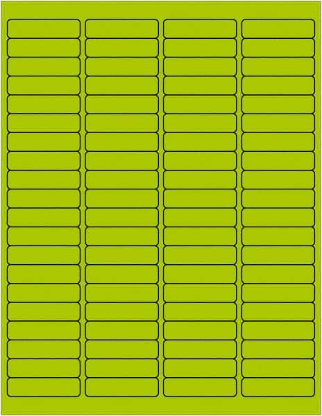 Tape Logic - 1/2" Long, Fluorescent Green Paper Laser Label - For Laser Printers - Caliber Tooling