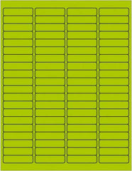 Tape Logic - 1/2" Long, Fluorescent Green Paper Laser Label - For Laser Printers - Caliber Tooling