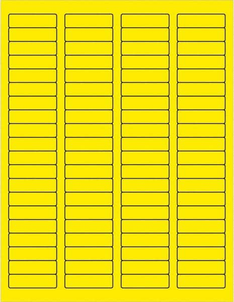 Tape Logic - 1-3/4" Long, Fluorescent Yellow Paper Laser Label - For Laser Printers - Caliber Tooling