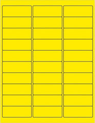 Tape Logic - 2-5/8" Long, Fluorescent Yellow Paper Laser Label - For Laser Printers - Caliber Tooling