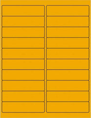 Tape Logic - 4" Long, Fluorescent Orange Paper Laser Label - For Laser Printers - Caliber Tooling