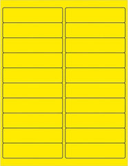 Tape Logic - 4" Long, Fluorescent Yellow Paper Laser Label - For Laser Printers - Caliber Tooling