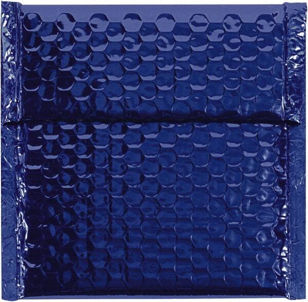 Made in USA - 6-3/4" Long x 7" Wide Peel-Off Self-Seal Bubble Mailer - Blue - Caliber Tooling