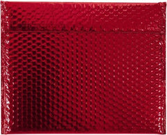 Made in USA - 11" Long x 13-3/4" Wide Peel-Off Self-Seal Bubble Mailer - Red - Caliber Tooling