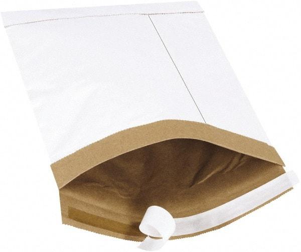 Made in USA - 12" Long x 7-1/4" Wide Peel-Off Self-Seal Padded Mailer - White - Caliber Tooling