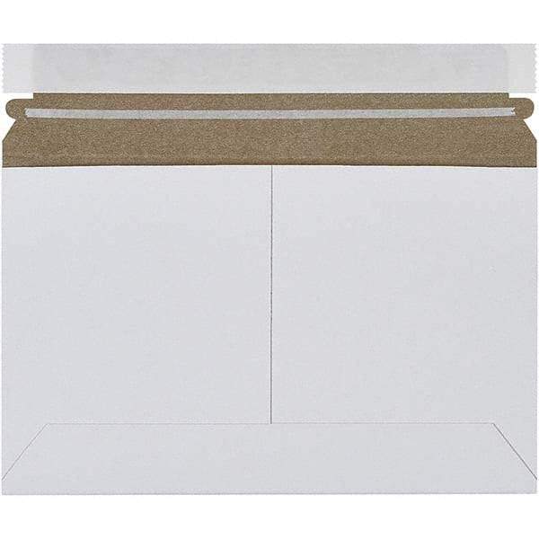 Made in USA - 6" Long x 9" Wide Peel-Off Self-Seal Flat Mailer - White - Caliber Tooling