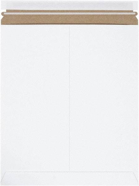 Made in USA - 15" Long x 12-3/4" Wide Peel-Off Self-Seal Flat Mailer - White - Caliber Tooling