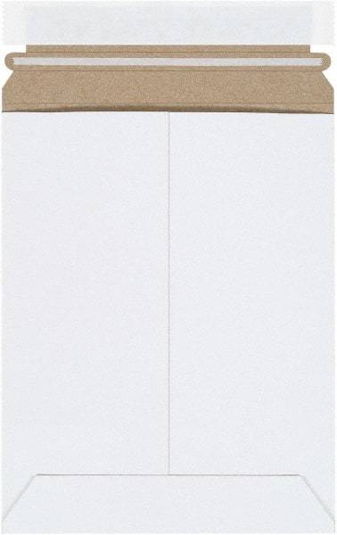 Made in USA - 9" Long x 7" Wide Peel-Off Self-Seal Flat Mailer - White - Caliber Tooling