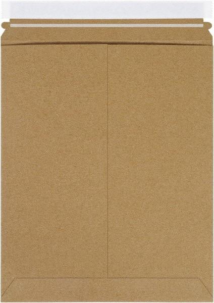 Made in USA - 13-1/2" Long x 11" Wide Peel-Off Self-Seal Flat Mailer - Kraft - Caliber Tooling