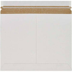 Made in USA - 9-3/4" Long x 12-1/4" Wide Peel-Off Self-Seal Flat Mailer - White - Caliber Tooling