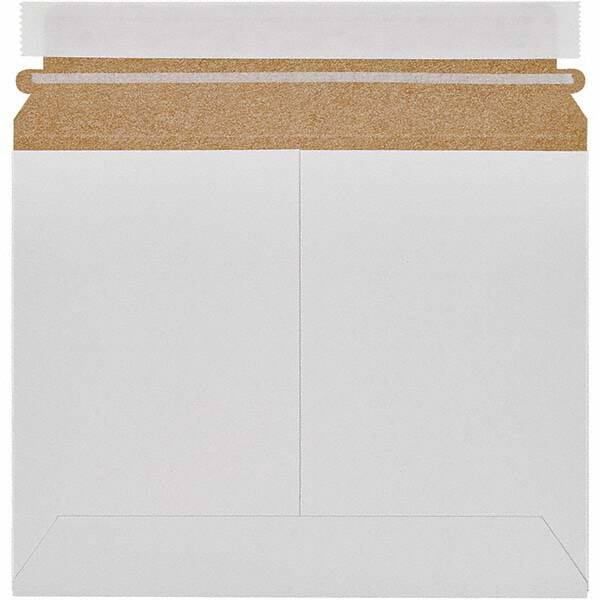 Made in USA - 7" Long x 9" Wide Peel-Off Self-Seal Flat Mailer - White - Caliber Tooling