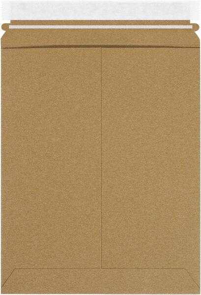 Made in USA - 12-1/4" Long x 9-3/4" Wide Peel-Off Self-Seal Flat Mailer - Kraft - Caliber Tooling