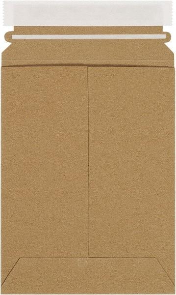 Made in USA - 8" Long x 6" Wide Peel-Off Self-Seal Flat Mailer - Kraft - Caliber Tooling