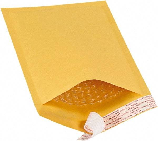 Made in USA - 10" Long x 5" Wide Peel-Off Self-Seal Bubble Mailer - Kraft - Caliber Tooling