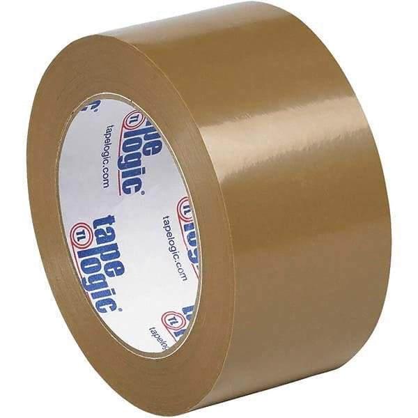 Tape Logic - 2" x 110 Yd Tan Rubber Adhesive Packaging Tape - Polypropylene Film Backing, 1.9 mil Thick, 22 Lb Tensile Strength - Caliber Tooling