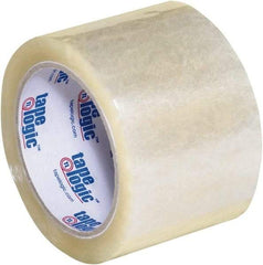 Tape Logic - 3" x 55 Yd Clear Acrylic Adhesive Packaging Tape - Polypropylene Film Backing, 2.6 mil Thick, 24.7 Lb Tensile Strength - Caliber Tooling