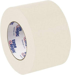 Tape Logic - 3" x 60 Yd Natural White Rubber Adhesive Packaging Tape - Paper Backing, 8 mil Thick - Caliber Tooling